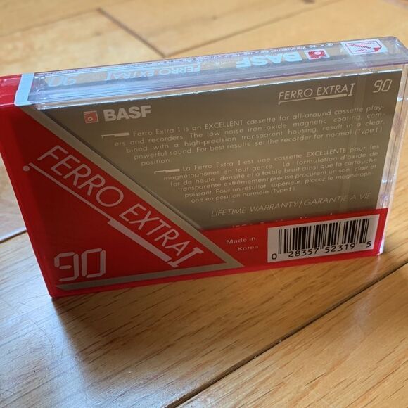 BASF Ferro Extra I 90 Minute Blank Audio Cassette Tape 1 one New Sealed tape - Picture 4 of 7